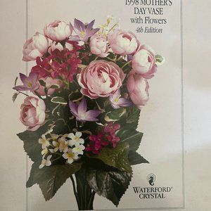 1998 Waterford Crystal Mother's Day Vase with Flowers